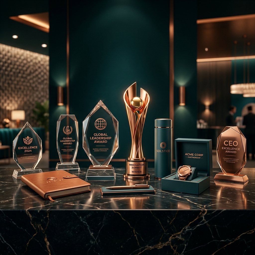 Premium trophies, awards and corporate gifts showcase